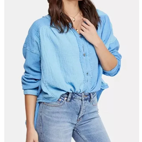 NWT Free People Moving Mountains Cotton Top - Picture 1 of 6